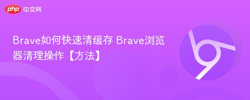 Brave如何快速清缓存 Brave浏览器清理操作【方法】  第1张