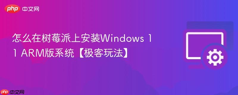 怎么在树莓派上安装Windows 11 ARM版系统【极客玩法】  第1张