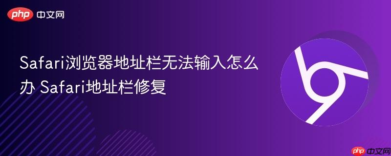 Safari浏览器地址栏无法输入怎么办 Safari地址栏修复  第1张