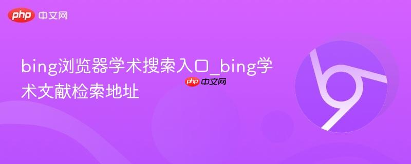 bing浏览器学术搜索入口_bing学术文献检索地址  第1张