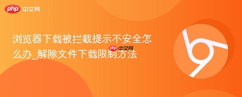 浏览器下载被拦截提示不安全怎么办_解除文件下载限制方法  第1张