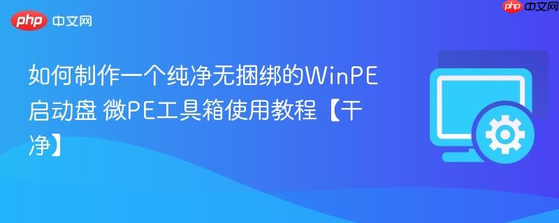 如何制作一个纯净无捆绑的WinPE启动盘 微PE工具箱使用教程【干净】 第1张 如何制作一个纯净无捆绑的WinPE启动盘 微PE工具箱使用教程【干净】 第1张