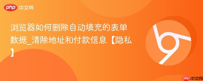 浏览器如何删除自动填充的表单数据_清除地址和付款信息【隐私】  第1张