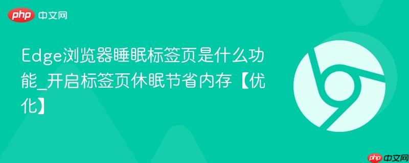 Edge浏览器睡眠标签页是什么功能_开启标签页休眠节省内存【优化】  第1张