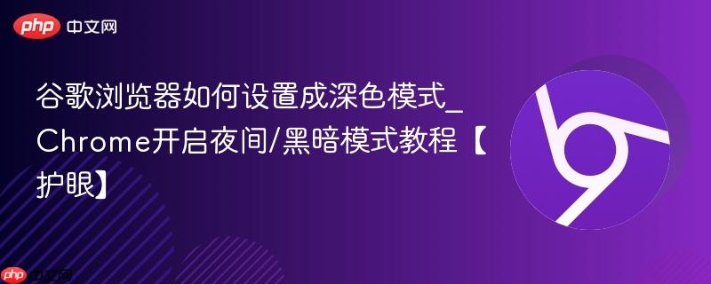 谷歌浏览器如何设置成深色模式_Chrome开启夜间/黑暗模式教程【护眼】  第1张