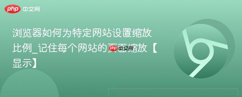 浏览器如何为特定网站设置缩放比例_记住每个网站的页面缩放【显示】  第1张