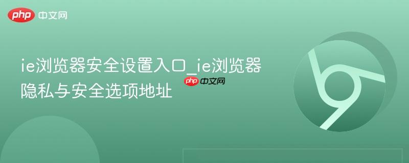 ie浏览器安全设置入口_ie浏览器隐私与安全选项地址  第1张