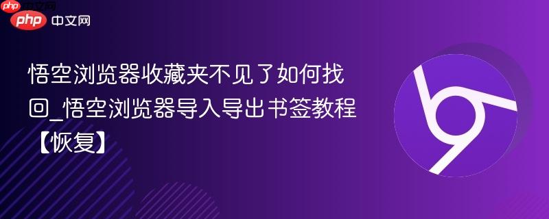 悟空浏览器收藏夹不见了如何找回_悟空浏览器导入导出书签教程【恢复】  第1张