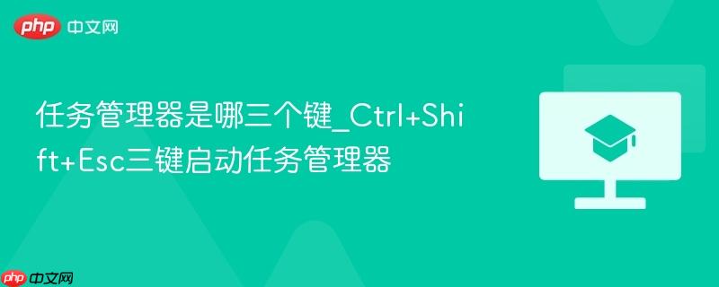 任务管理器是哪三个键_Ctrl+Shift+Esc三键启动任务管理器  第1张