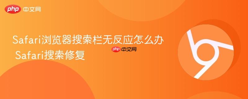 Safari浏览器搜索栏无反应怎么办 Safari搜索修复  第1张