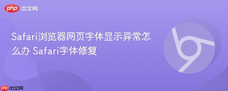 Safari浏览器网页字体显示异常怎么办 Safari字体修复  第1张