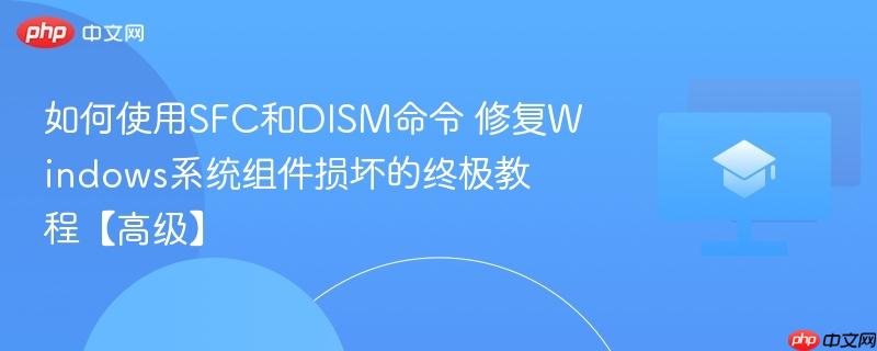 如何使用SFC和DISM命令 修复Windows系统组件损坏的终极教程【高级】  第1张