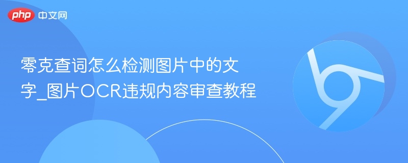 零克查词怎么检测图片中的文字_图片OCR违规内容审查教程  第1张