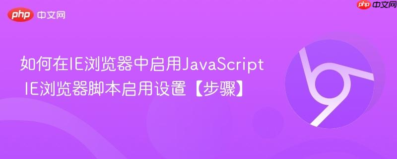 如何在IE浏览器中启用JavaScript IE浏览器脚本启用设置【步骤】  第1张