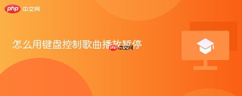 怎么用键盘控制歌曲播放暂停  第1张