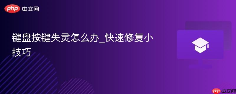 键盘按键失灵怎么办_快速修复小技巧