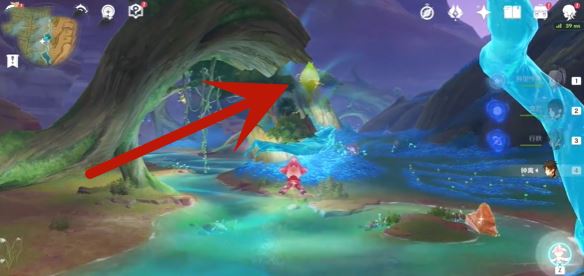 原神甘露花海树桩宝箱在哪 甘露花海树桩宝箱解密攻略插图2