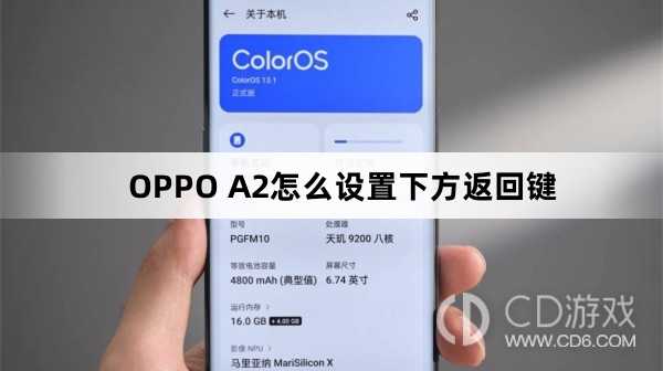 OPPO A2设置下方返回键方法?OPPO A2怎么设置下方返回键插图