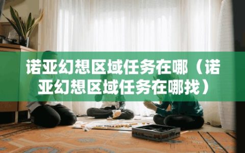 诺亚幻想区域任务在哪（诺亚幻想区域任务在哪找）