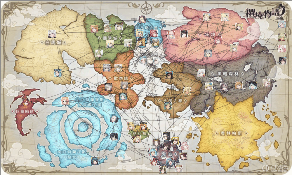 樱境物语世界角色地图一览?樱境物语世界角色关系连线地图插图1