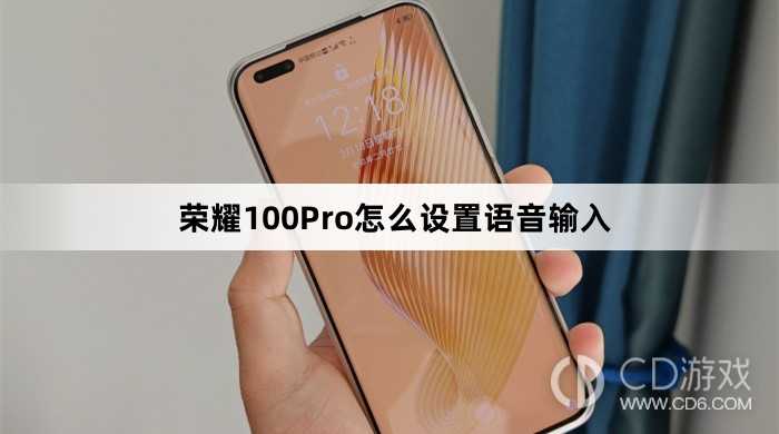 荣耀100Pro设置语音输入方法介绍?荣耀100Pro怎么设置语音输入