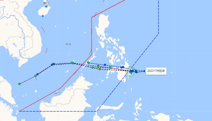 2023年17号台风杰拉华最新路径实况:今天将登陆菲律宾东南部插图 2023年17号台风杰拉华最新路径实况:今天将登陆菲律宾东南部