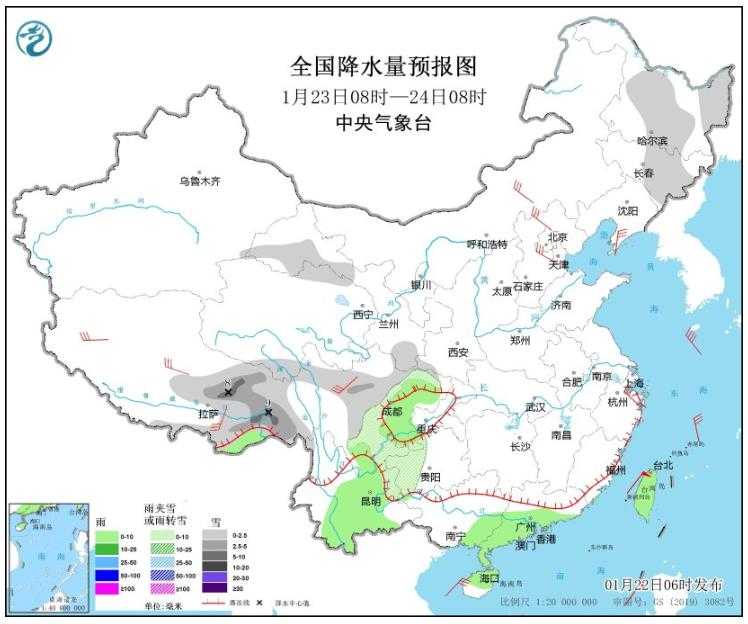 寒潮影响江南华南迎降温 湖南江西等地将有大到暴雪