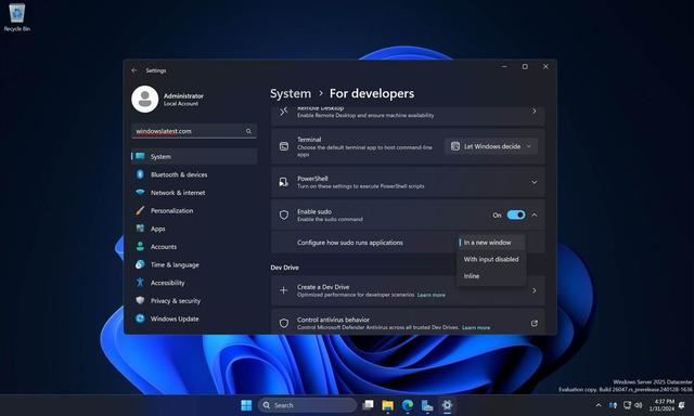 Windows 11大更新将原生支持 sudo 命令 可提升用户体验插图4 Windows 11大更新将原生支持 sudo 命令 可提升用户体验插图4