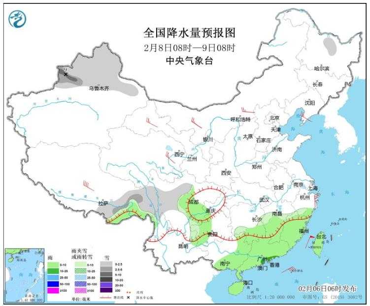 南方多地将有持续雨雪冰冻天气 湖南将有大暴雪和冻雨