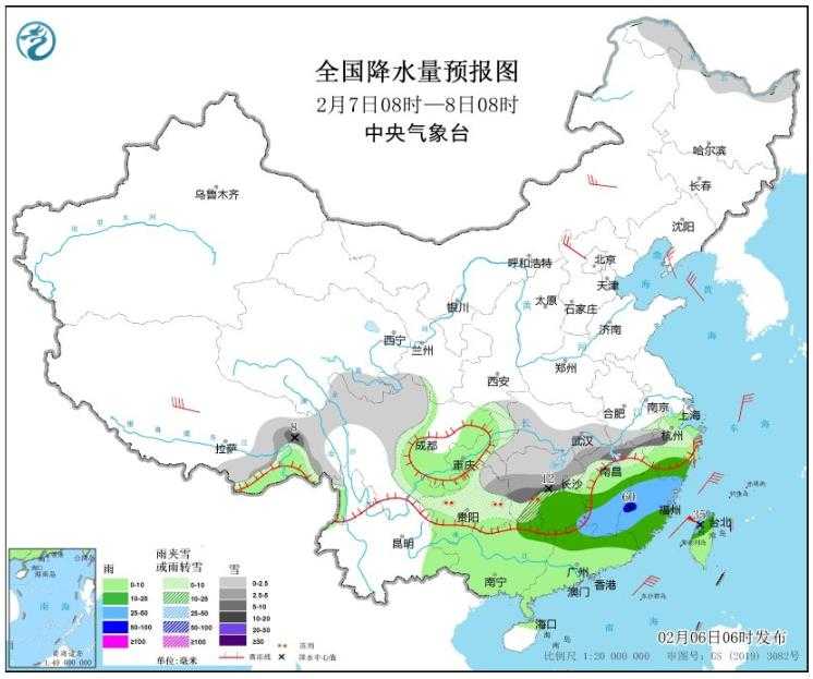 南方多地将有持续雨雪冰冻天气 湖南将有大暴雪和冻雨