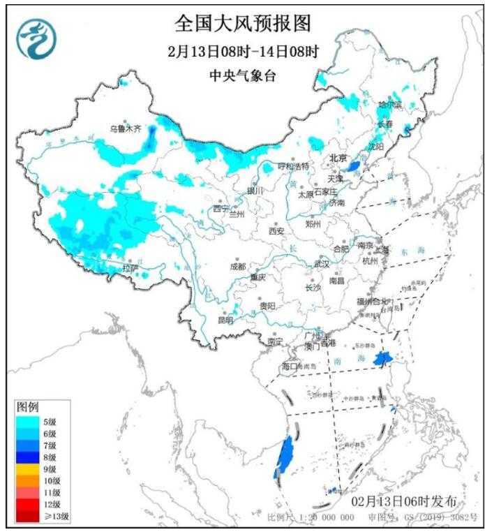 大年初四新疆北部降雪明显 全国大部气温回升