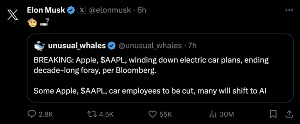 苹果放弃造车!2000人转岗AI和被裁 李想:绝对正确插图 苹果放弃造车!2000人转岗AI和被裁 李想:绝对正确