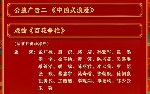先睹为快：中央广播电视总台春晚节目单来了！