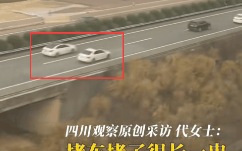 网友乘高铁看高速堵车 原因让人气愤：最前头龟速车并驾齐驱