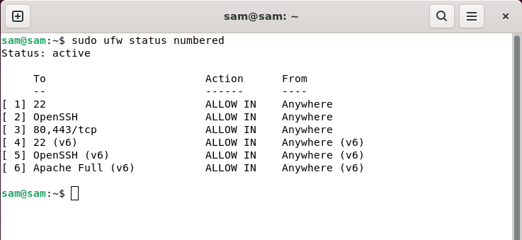 如何修复UFW状态在Linux中显示为非活动