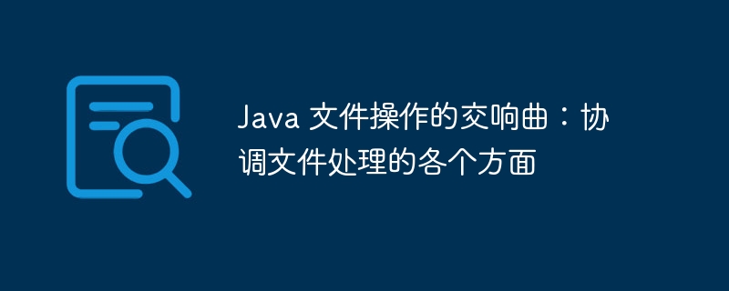 Java 文件操作的交响曲:协调文件处理的各个方面插图 java 文件操作的交响曲:协调文件处理的各个方面