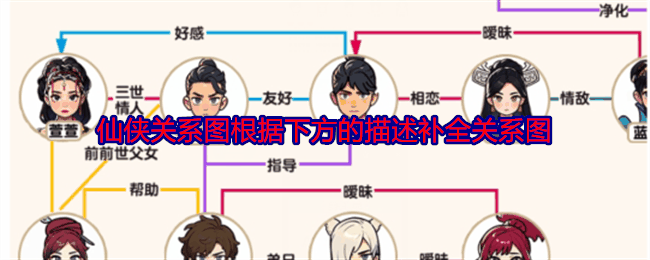 《脑力侦探》仙侠关系图根据下方的描述补全关系图通关攻略插图 《脑力侦探》仙侠关系图根据下方的描述补全关系图通关攻略