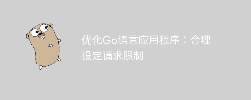 优化Go语言应用程序：合理设定请求限制
