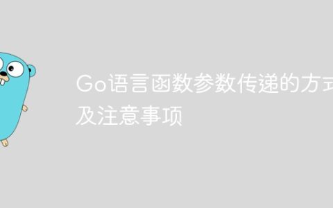 Go语言函数参数传递的方式及注意事项