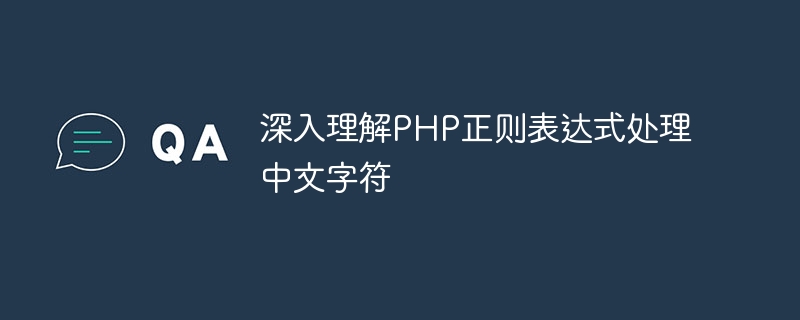 深入理解PHP正则表达式处理中文字符
