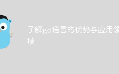 了解go语言的优势与应用领域