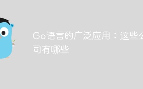 Go语言的广泛应用：这些公司有哪些