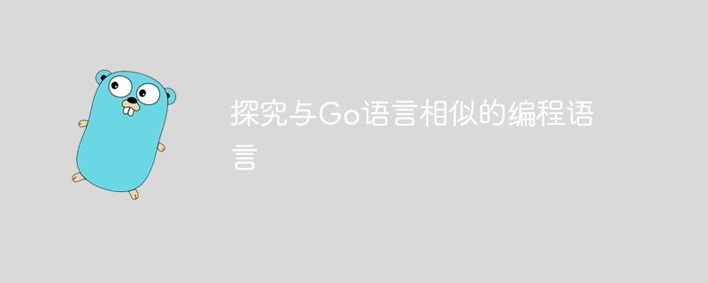 探究与Go语言相似的编程语言