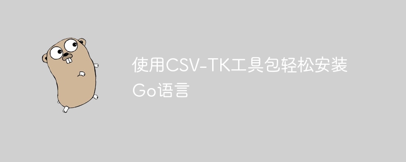使用CSV插图 使用csv-tk工具包轻松安装go语言