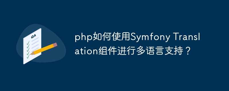 php如何使用Symfony Translation组件进行多语言支持？