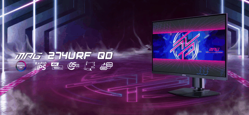 微星推出 MPG 274URF QD 27 英寸显示器：4K 160Hz、量子点 IPS 面板