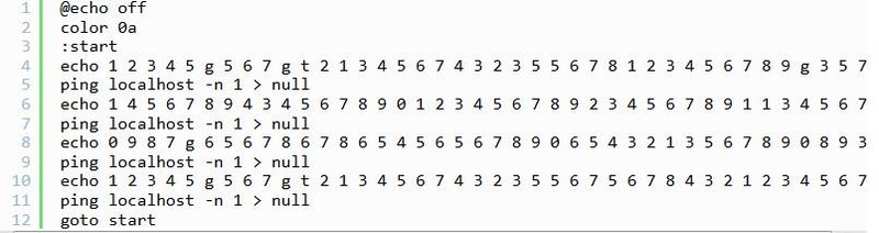 WIN10系统使用cmd命令制作数字雨小程序的详细步骤