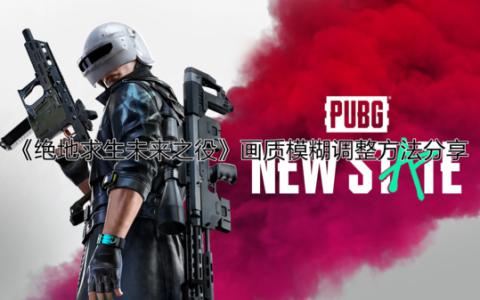 绝地求生未来之役画质模糊调整方法