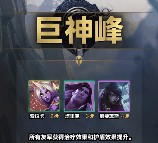 云顶之弈s9巨神峰羁绊效果一览
