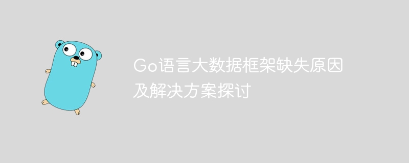 Go语言大数据框架缺失原因及解决方案探讨插图 go语言大数据框架缺失原因及解决方案探讨